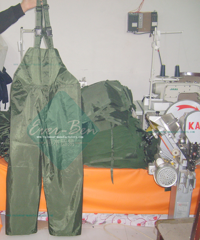 Nylon bib and brace Green Color Waterproof bib brace heavy duty bib brace bib overalls